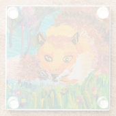 Foxy Glazen Onderzetter (Achterkant)