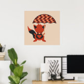 Foxy Hearts Poster (Thuiskantoor)