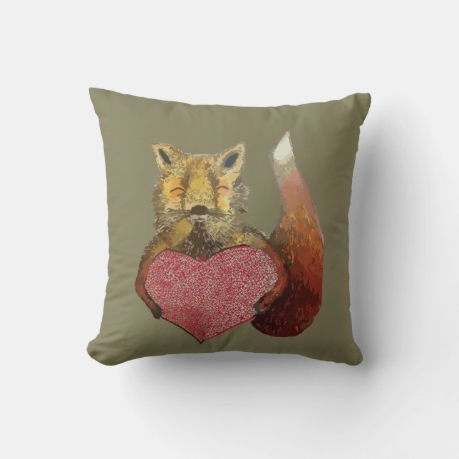 Foxy in Love-kussen Kussen (Voorkant)