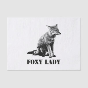 Foxy lady concept illustratie tissuepapier