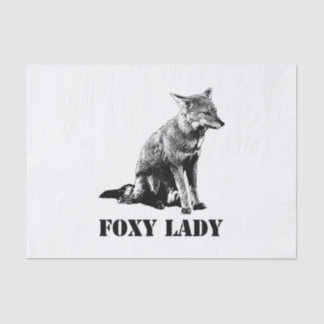Foxy lady concept illustratie tissuepapier