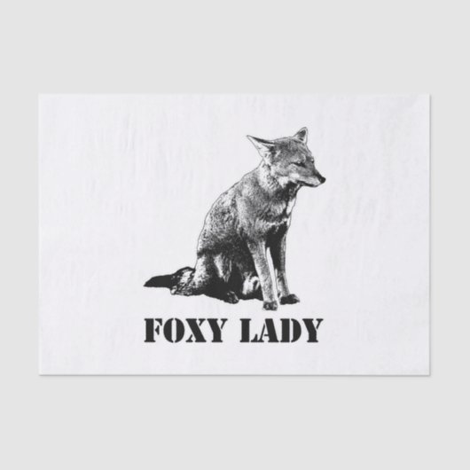 Foxy lady concept illustratie tissuepapier (Voorkant)
