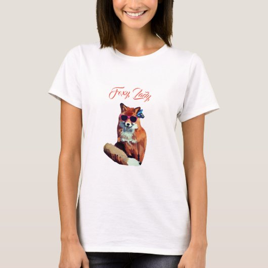 Foxy Lady Schattige en Funny T-shirt (Voorkant)