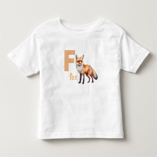 Foxy Learning : Adorable Alphabet Toddler T-Shirt (Devant)