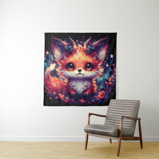 Foxy Little Devil Wandkleed (In situ)