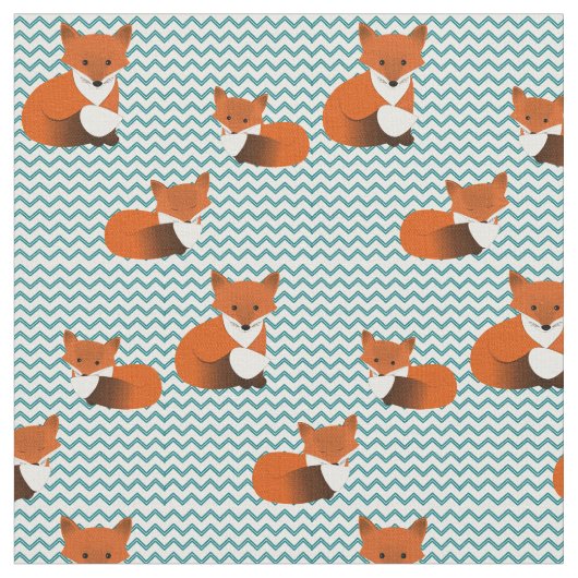 Foxy Little Foxes Stof (Close Up)