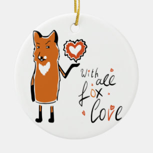 Foxy Love Keramisch Ornament