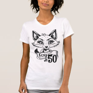Foxy op 50   50ste verjaardag Fox White T-shirt