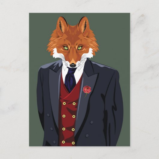 Foxy Portrait Briefkaart (Voorkant)