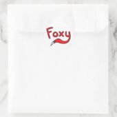 Foxy Ronde Sticker (Tas)