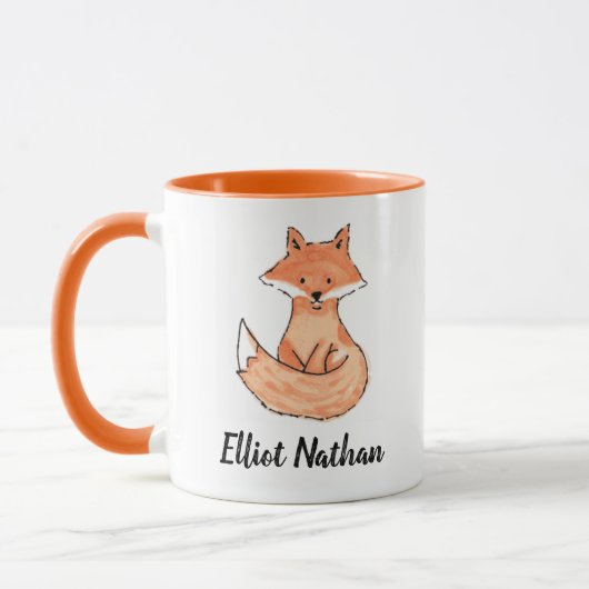 Foxy Solo Nom personnalisé Mug (Gauche)