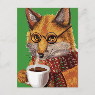 Foxy Tea-tijd Briefkaart