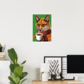 Foxy Tea-tijd Poster (Thuiskantoor)