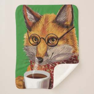 Foxy Tea Time Sherpa Deken