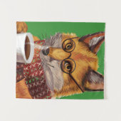 Foxy Tea Time Wandkleed (Voorkant (horizontaal))
