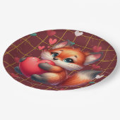 Foxy Valentijn Papieren Bordje (Gekanteld)