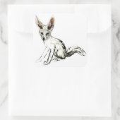 Foxy Vierkante Sticker (Tas)