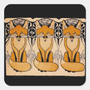 Foxy Vierkante Sticker