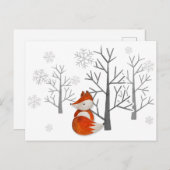 Foxy Winter Forest Briefkaart (Voorkant / Achterkant)