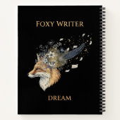 Foxy Writer Celestial Dream | Whimsical Fox & Quil Notitieboek (Achterkant)