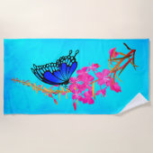 Foyer Avec Papillon - Serviette de plage (Devant)