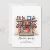 Foyer d'aquarelle Fête Invitation (Devant)