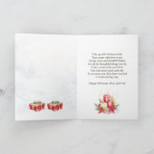 Foyer de Noël Cheminée Maman & Papa Carte de vacan (Intérieur)