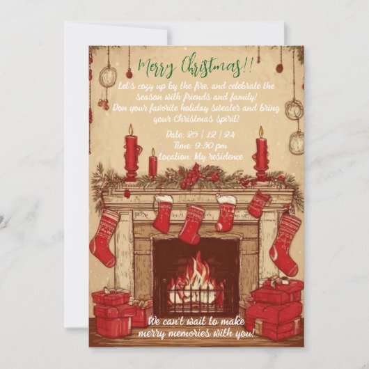 Foyer de Noël Invitation (Devant)