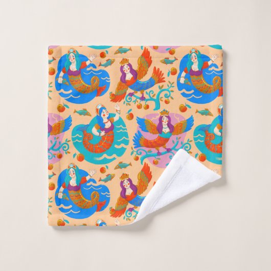 Foyers et sirènes (Gant de toilette)