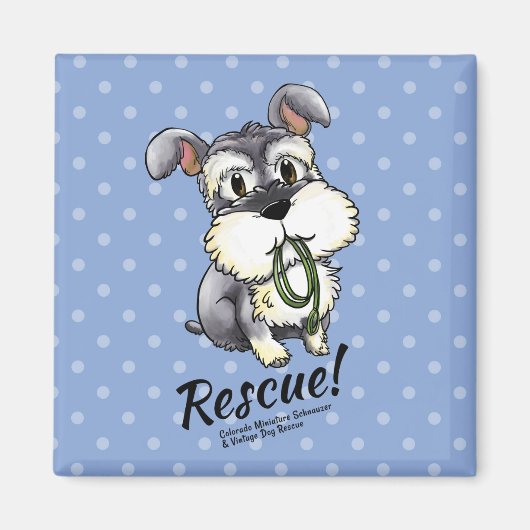 Fozi - Aangepaste Schnauzer Magneten (Voorkant)