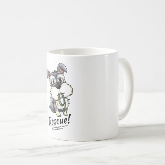 Fozi Schnauzer - Witte Mok (Voorkant rechts)