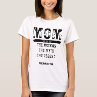 FPersonalized MOM THE WOMAN... T-shirt Grunge