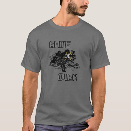 FPV-drone in boomgaard T-shirt (Voorkant)