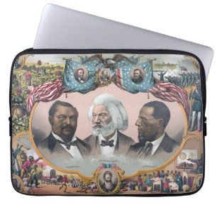 Fr3d3rick Bailey Douglass met zwarte abolitionist Laptop Sleeve
