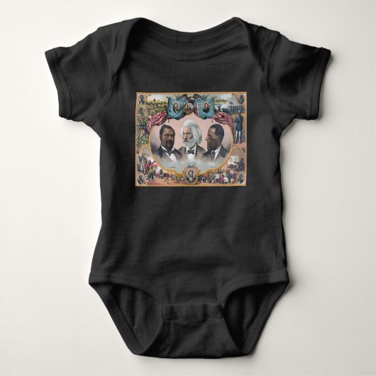 Fr3d3rick Bailey Douglass met zwarte abolitionist Romper (Voorkant)