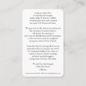 Fr. Carte de prière John Harvey - 2e édition (Dos)