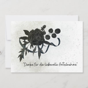 FR Carte de remerciement de deuil noble - Rose n