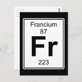 Fr - Francium Briefkaart (Voorkant / Achterkant)