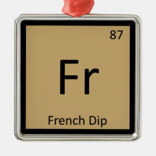 Fr - Frans dip Chemistry Periodic Table Symbol Metalen Ornament
