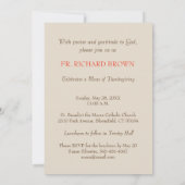 Fr. Richard Brown, Custom, 60e Jubileum van Ord Kaart (Achterkant)
