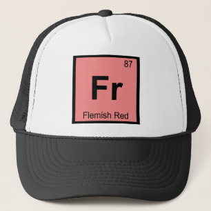 Fr - Vlaams Rood Chemie Periodiek Systeem Symbool Trucker Pet
