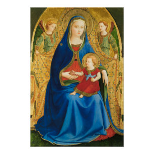 Fra Angelico Virgin met granaatappel CC0845 Perfect Poster