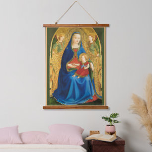 Fra Angelico Virgin van het Pomegranaat Hangend Wandkleed