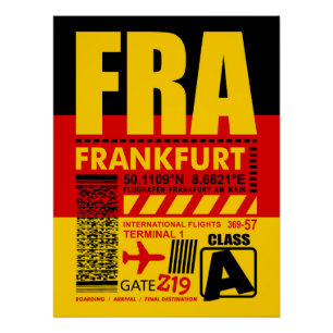 FRA Frankfurt Airport Perfect Poster