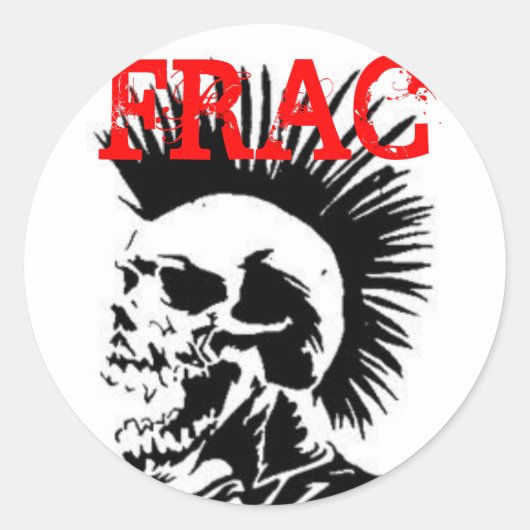 frac skull ronde sticker (Voorkant)