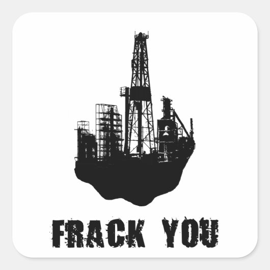 Frack You Vierkante Sticker (Voorkant)