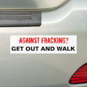 Fracking Bumpersticker, wit Bumpersticker (Op auto)