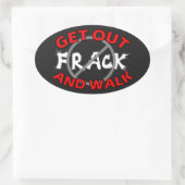 Fracking Bumpersticker, zwart Ovale Sticker (Tas)