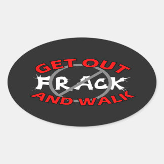 Fracking Bumpersticker, zwart Ovale Sticker