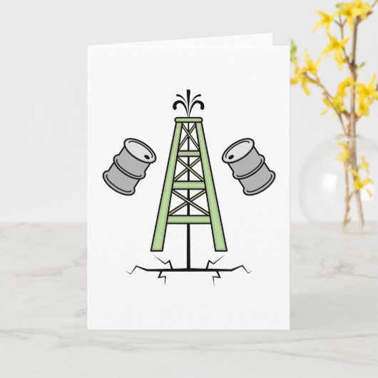 Fracking Oil Rig Kaart (Gele Bloem)